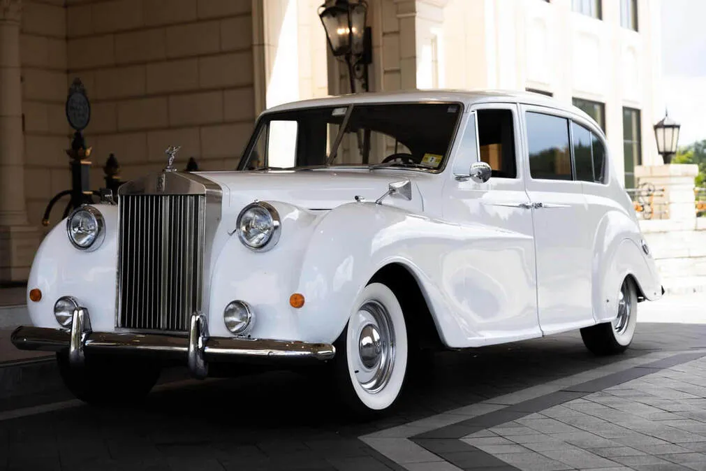 1962 Rolls Royce Austin Princess Stretch Limousine exterior for prom limo rental